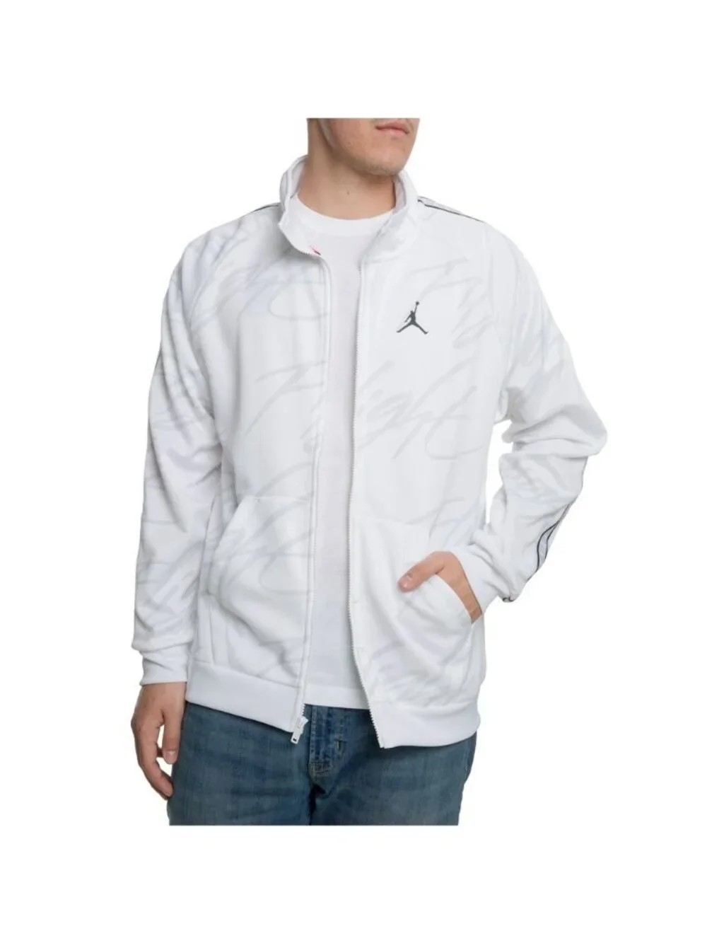 Nike Men's Jordan Jumpman Tricot Jacket Zip Size 2XL White NEW WITH TAGS!